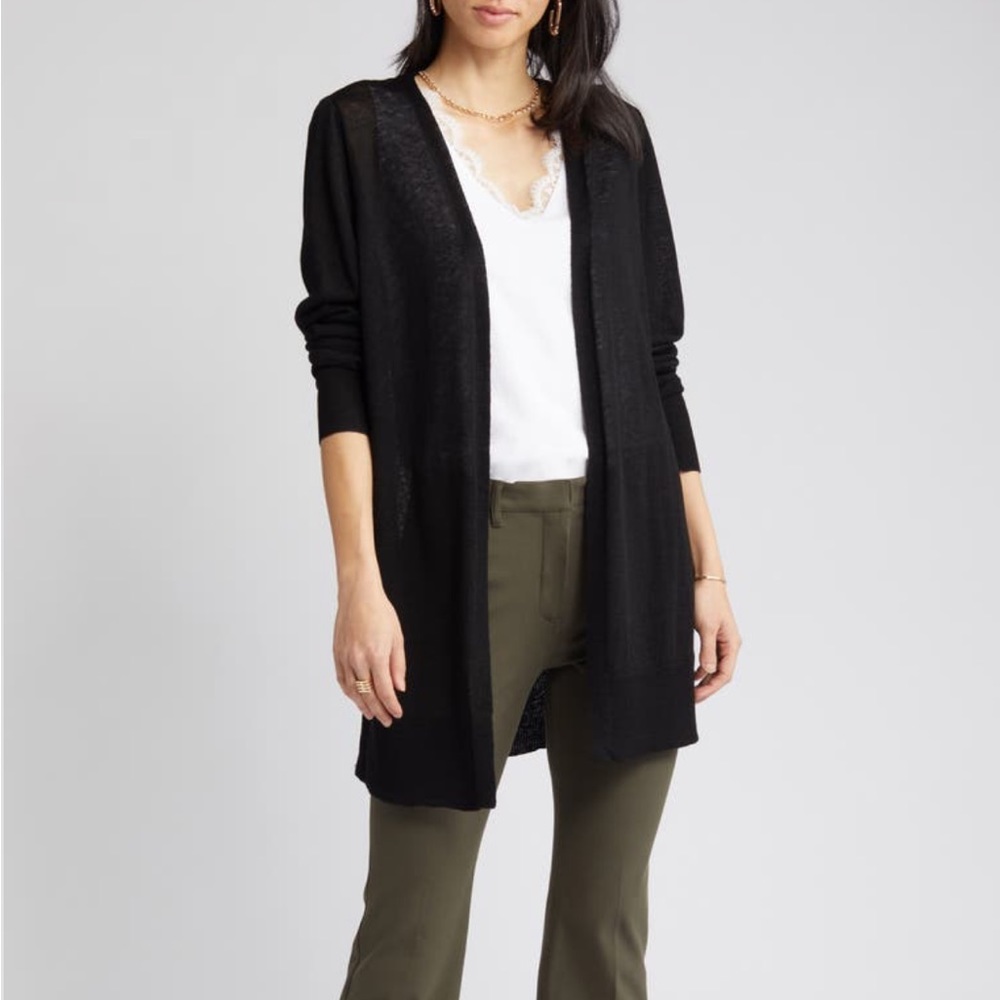 Halogen Side Slit Cardigan